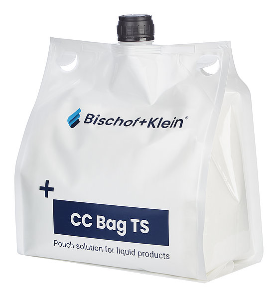 A product photo of the CC-Bag TS packaging in the Bischof+Klein design