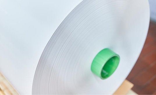 Product photo of flat film on a roll