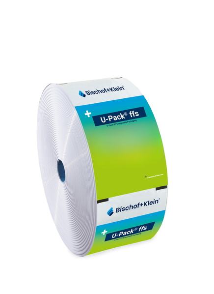 Product photo of the U-Pack® ffs in the green-and-blue Bischof+Klein design