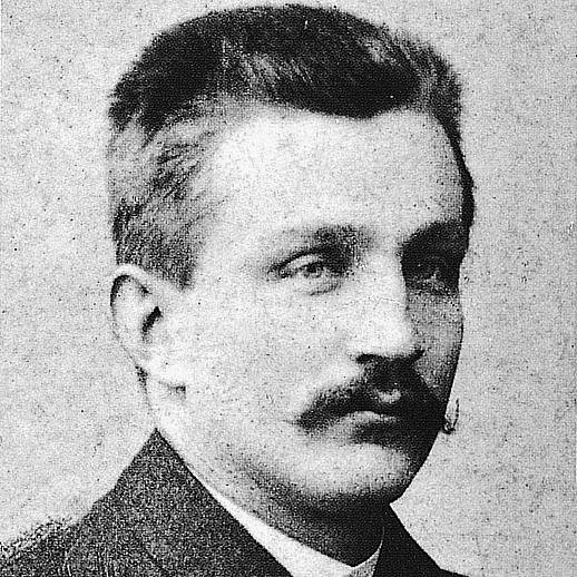 A black and white photo of company founder Alwin Klein