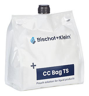 A product photo of the CC-Bag TS packaging in the Bischof+Klein design